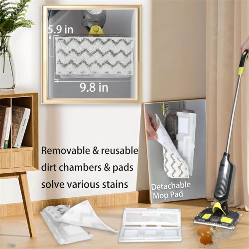 Reusable Mop Pad Refills for Vacmop VM252 VM250 VM200 VM190 Replacement Vacuum Pads 2