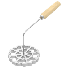 Bunuelos Mold with Wooden Handle, Aluminum Cookie Maker Mold, Detachable Rosette Timbale Iron Set