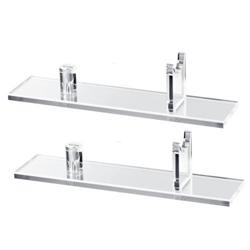 2Pcs Knife Display Stand Acrylic Case Desktop Display, Single Holder for Home Decor (Clear Base)