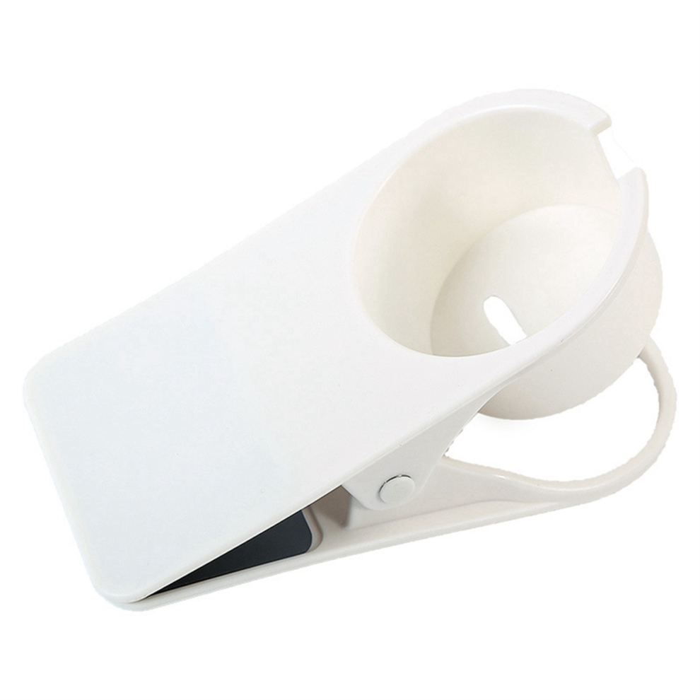 Photos - Other Furniture Drink Cup Holder Table Side Water Shelf Office Desktop Computer Desk Fixed Storage Clip, White