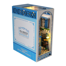 DIY Book Nook Shelf 3D Wooden Puzzle Insert Miniature Building Kit Assembly Bookshelf for Kids Adults
