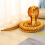 Stuffed Animal Cobra Snake Plush Python Doll Prank Prop Party Decoration Gift Yellow 7