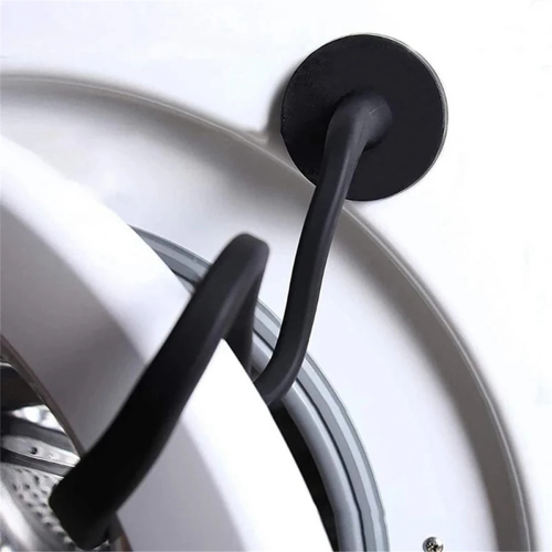 Front Load Washer Door Prop,Flexible and Dryer Support Keep Open to Dry - Black 2