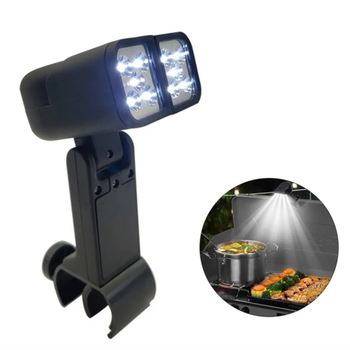 Portable BBQ Grill Light LED Flashlight Rotatable Camping Accessories 2