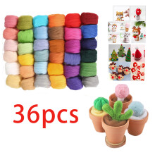 36/45 Colors Fibre Wool Yarn Roving for Needle