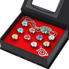 Japanese Cosplay Necklace 10 Piece Anime Ring Set