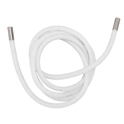 Cordon rond blanc scintillant pour capuche de 138 cm 2