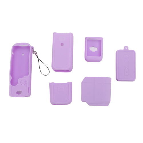 POCKET 3 Copertura in silicone viola per lente e schermo 1