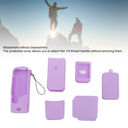 POCKET 3 Copertura in silicone viola per lente e schermo 2
