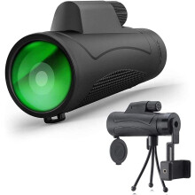 High Power Telescope,Hd Portable Monocular Telescope, 10X42 Waterproof Binoculars, For Outdoor(Black)