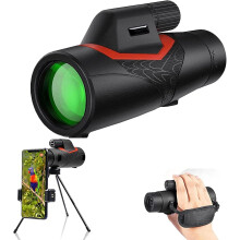 12x50 monocular Telescope monocular for Mobile Phone, monocular Binoculars Waterproof Telescope(Black)