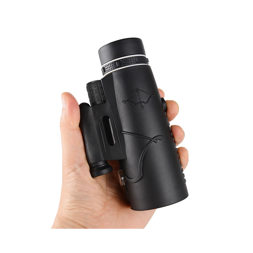 12X50 High Definition Monocular - Bak4 Prism, Smartphone Holder, Tripod, Ipx7 Waterproof(Black) Black 6976918078018