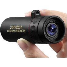 Compact High Power Monocular Telescope,8X Magnification Portable Single Tube for Hiking,Bird Watching(Black)