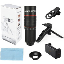 Portable 22X Zoom Lens for Smartphones with Tripod Ideal for Travel and Outdoor Use(Black)