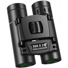 500x25 HD Powerful Binoculars 5000M Long Range Folding Mini Telescope Professional Hunting Telescope(Black)