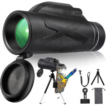Camping Telescope for Adults - 80x100 High Power High Definition Monocular Telescopes with Prism(Black)
