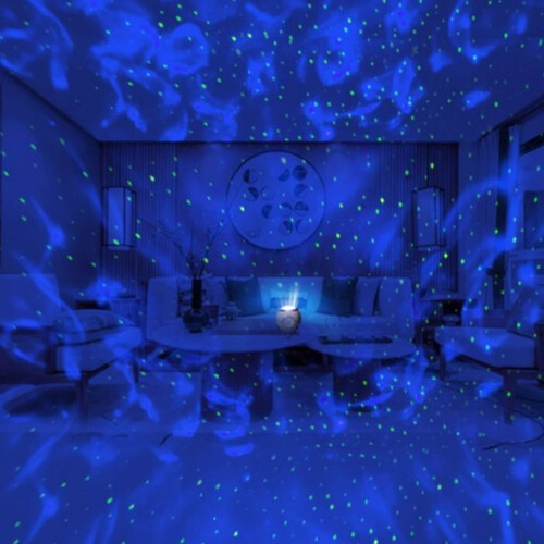 Multifunctional Star Projector Night Light with 10 LED Colors, 360 Rotating, Touch Remote Control(White) 2