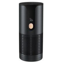 Mini Car Air Purifier-4 Layer Filtration & LCD Display,15dB Quiet,Cordless True Portable(Black)