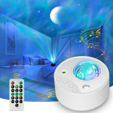 Star Projector Galaxy Light Projector for Bedroom with Bluetooth Speaker, 14 Color Northern Lights (White)