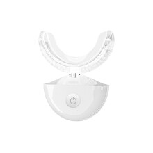 Wireless U-Shaped Sonic Teeth Whitening Device – Food-Grade Silicone, Antibacterial, Long-Lasting & Waterproof(White)