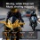 Motorcycle Helmet Headset, Dual Wireless 5.4 Chip, 500m Intercom, 2-in-1 Microphone(Black) 3