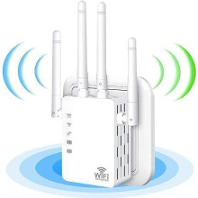 WiFi Extender Signal Booster for Home, Long Range Internet Booster with Ethernet Port, Easy Setup(White)
