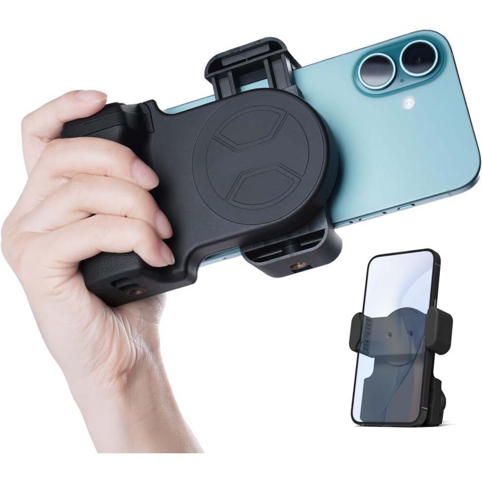Phone Camera Grip Snap Grip, With Tripod & Detachable Shutter Remote,Smartphone Selfie Handle(Black) Black 6976918077462