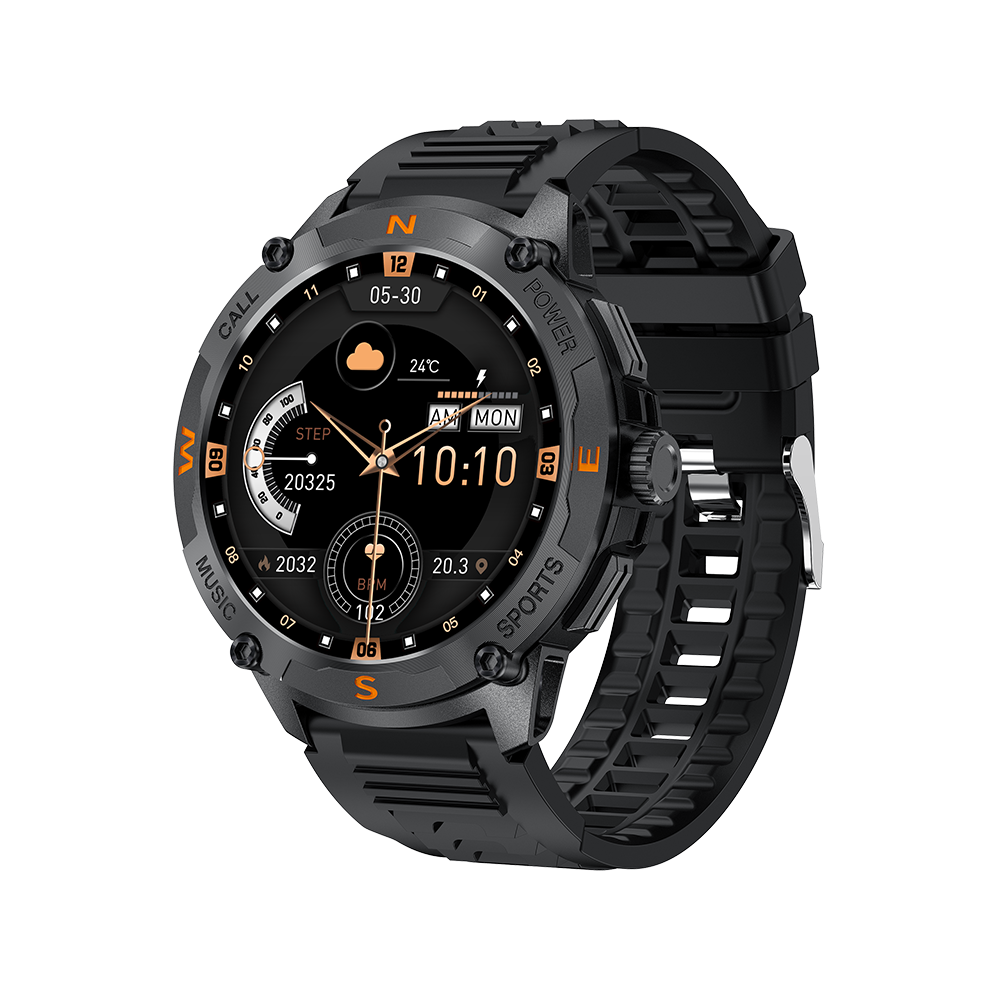 Qw76 Smartwatch Gps Fitness Tracker 1.43'' Amoled Bluetooth Call Weather Data(Black) Black 6976918077585