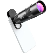 400MM Phone Telephoto Lens for Smarphone Zoom Lens with Universal Lens Clip Cleaning Cloth Storage (Black)