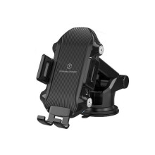15W Fast Charging Auto Clamping Car Charger Windshield Dashboard Air Vent Phone Holder (Black)