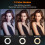 Selfie Ring Light 3500K-8500K, Adjustable LED Ring Light with Clamp for Phone, Fill Light(White) 3