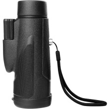 Monocular Telescope 12x50 Telescope BAK4 Prism FMC Coating Adults and Children Waterproof (Black)