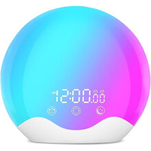 Smart Sunrise Alarm Clock Wake Up Light, Sleep Timer with Sunrise/Sunset Simulation, Dual Alarms(White)