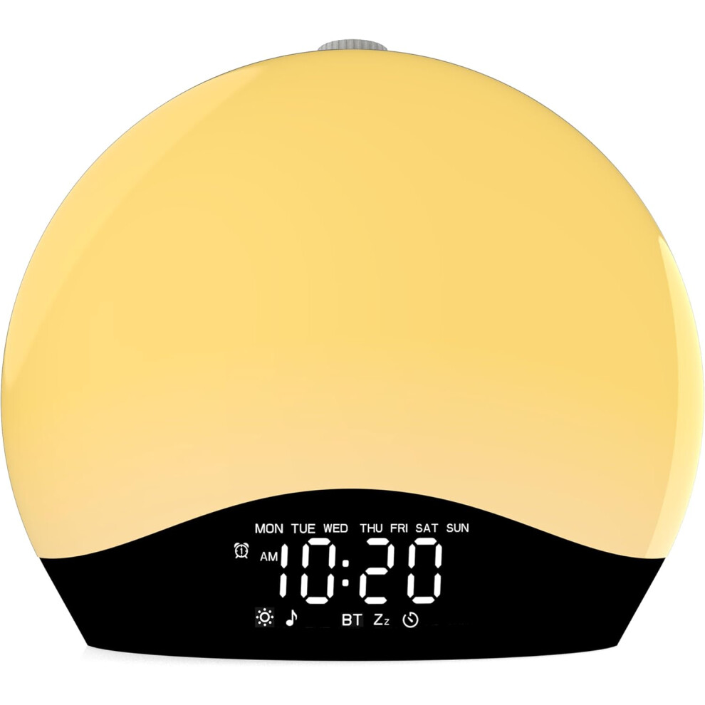 Wake Up Sunrise Alarm Clock For Kids, Heavy Sleepers, Bedroom, Noise Sound Machine(White) Light/White Chronus