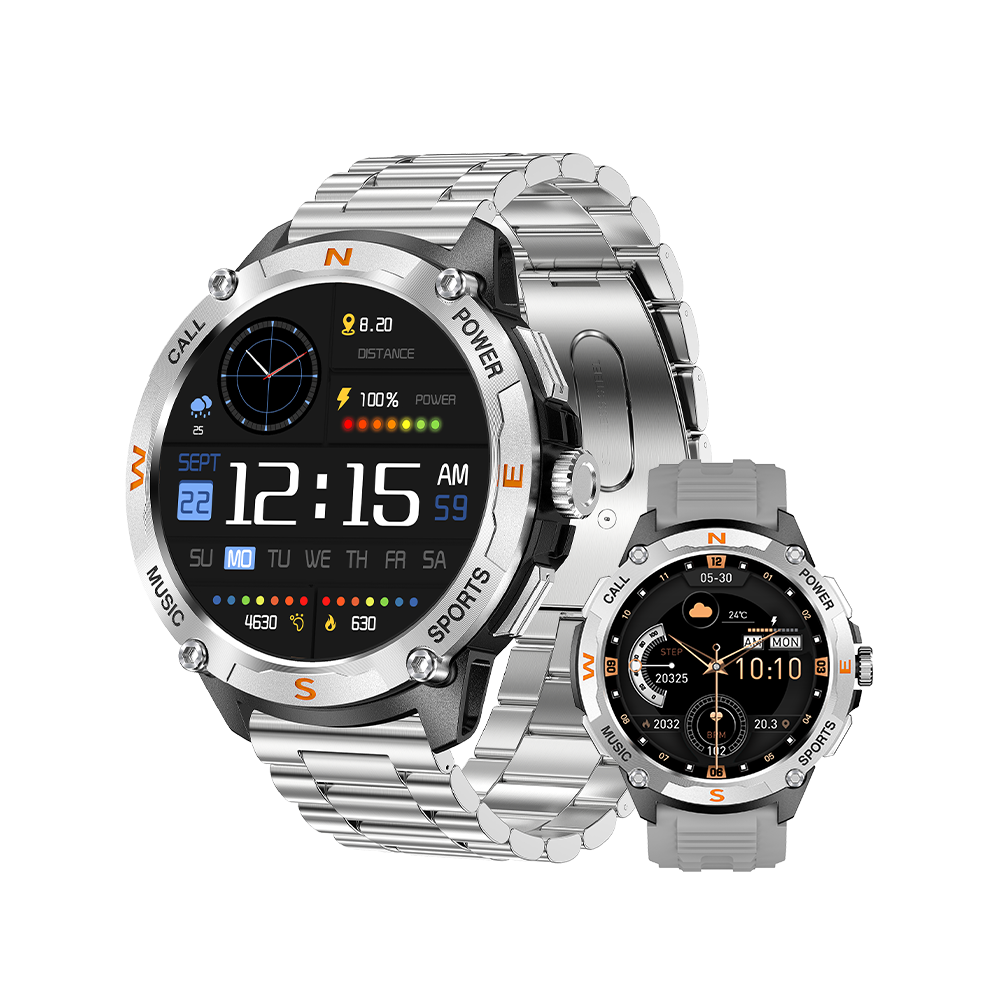 Qw76 Smartwatch Gps Fitness Tracker 1.43'' Amoled Bluetooth Call Weather Data(Grey) Grey 6976918077615