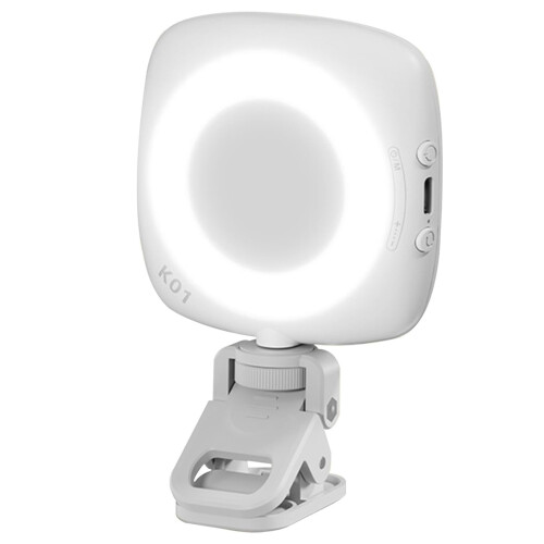 Phone Selfie Light, 3-Color Adjustable Rotating Fill Light with Mirror, Rechargeable(White)