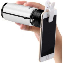 10x32 Portable Monocular Telescope Monoculars with BAK4 Prism FMC Lens for Adult Bird Watching(White)