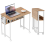 Homcom HOMCOM 80 cm Foldable Computer Desk on Wheels for Small Spaces Natural 1