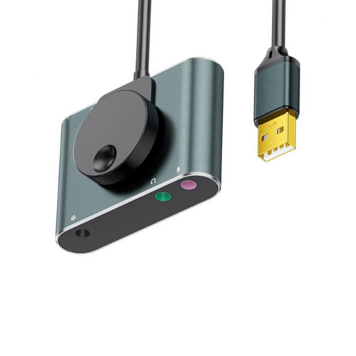 Eksternt USB-lydkort til stationær og bærbar computer, sort 2