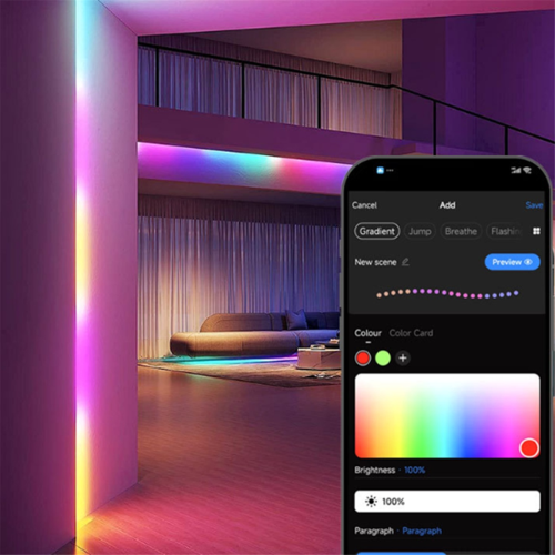 DR03W TUYA SPI WIFI RGB LED-controller lysdæmper sort 1