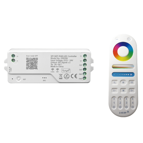 Dr03W Tuya Spi Wifi RGB LED-controller med lysdæmper