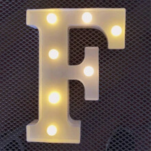 (F) Alfabet Bokstav Led Light Lamp Dekor Party Night Light