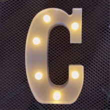 (C)Alfabet Bokstav LED-ljus Lysande lampa Dekor Party Night Light