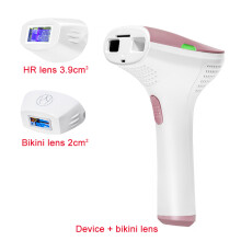 Depiladora laserhårborttagningsenhet med 500 000 skott för bikinilinje, kropp och ansikte, rosa