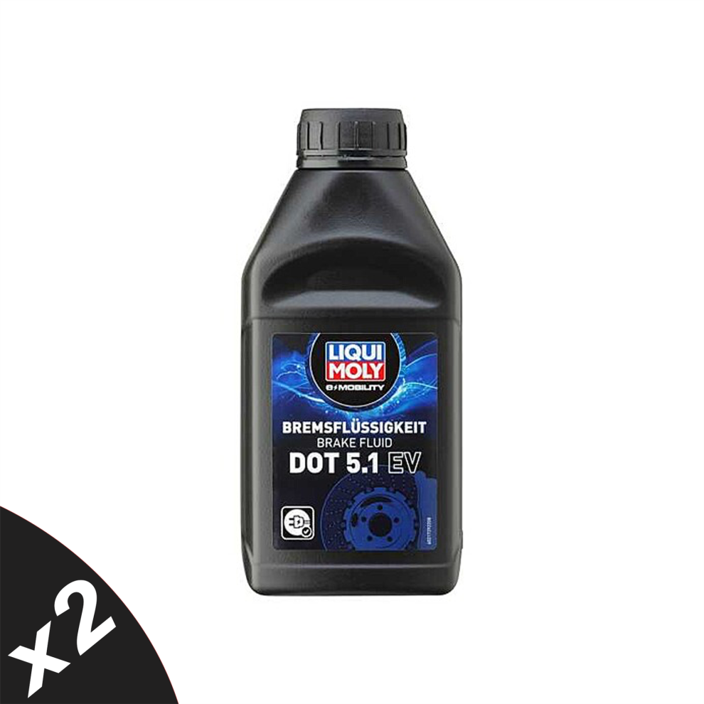 Liqui Moly Brake Fluid DOT 5.1 EV For Electric & Hybrid Vehicles 2x500ml