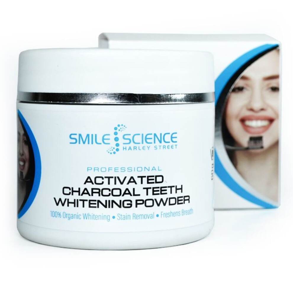 Smile Science Harley Street Activated Charcoal Teeth Whitening Power