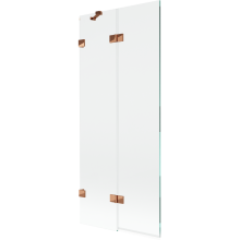 Mexen Lunar paravan de baie cu 2 uși, stânga 80 x 150 cm, transparent, aur roz - 897-080-100-60-00-L