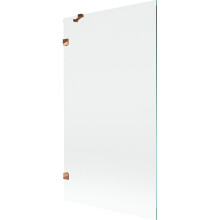 Mexen Lunar egyajtós fürdőkád paraván 100 x 150 cm, átlátszó, rózsaarany - 897-100-000-60-00
