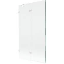 Mexen Lunar paravan de baie cu 2 uși stânga 100 x 150 cm, transparent, alb - 897-100-100-20-00-L