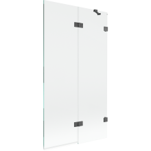 Mexen Lunar paravan cadă cu 2 uși dreapta 100 x 150 cm, transparent, gri armat periat - 897-100-100-66-00-P